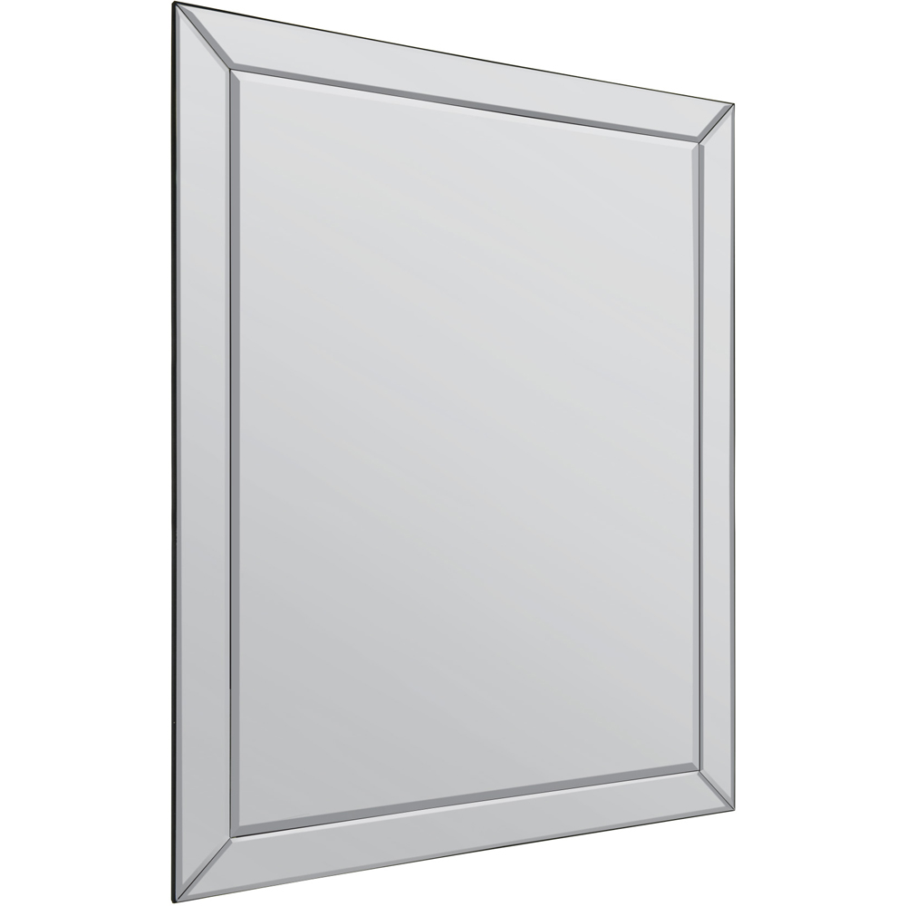 Horsley Modern All Glass Large Wall Mirror 137 x 108cm Image 3