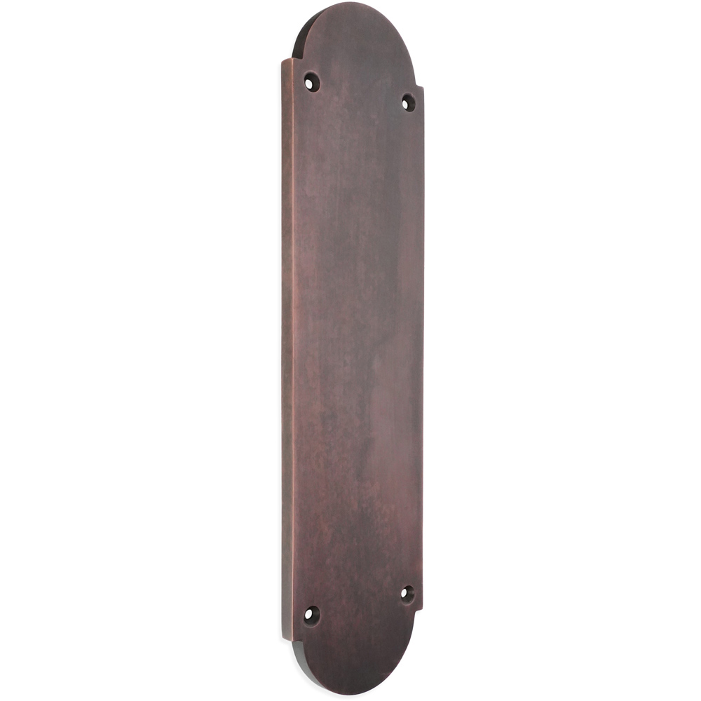Spira Brass Victorian Half-Round Aged Bronze Finger Plush Plate 300mm Image 1