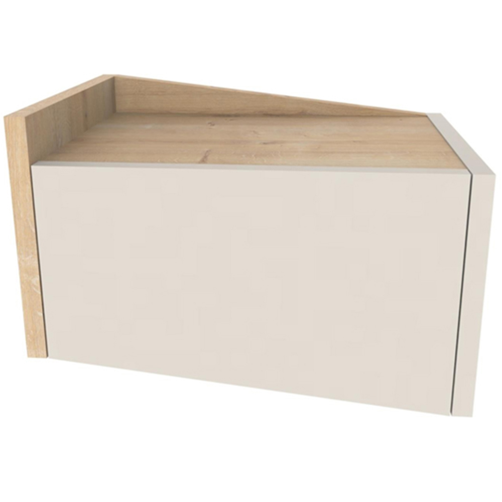 Decortie Diago Single Drawer Sapphire Oak Left Hand Wall Mounted Bedside Table Image 3