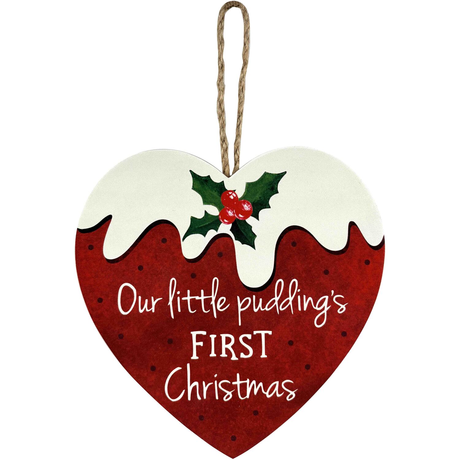 Little Puddings First Christmas Hanger - Red Image 1