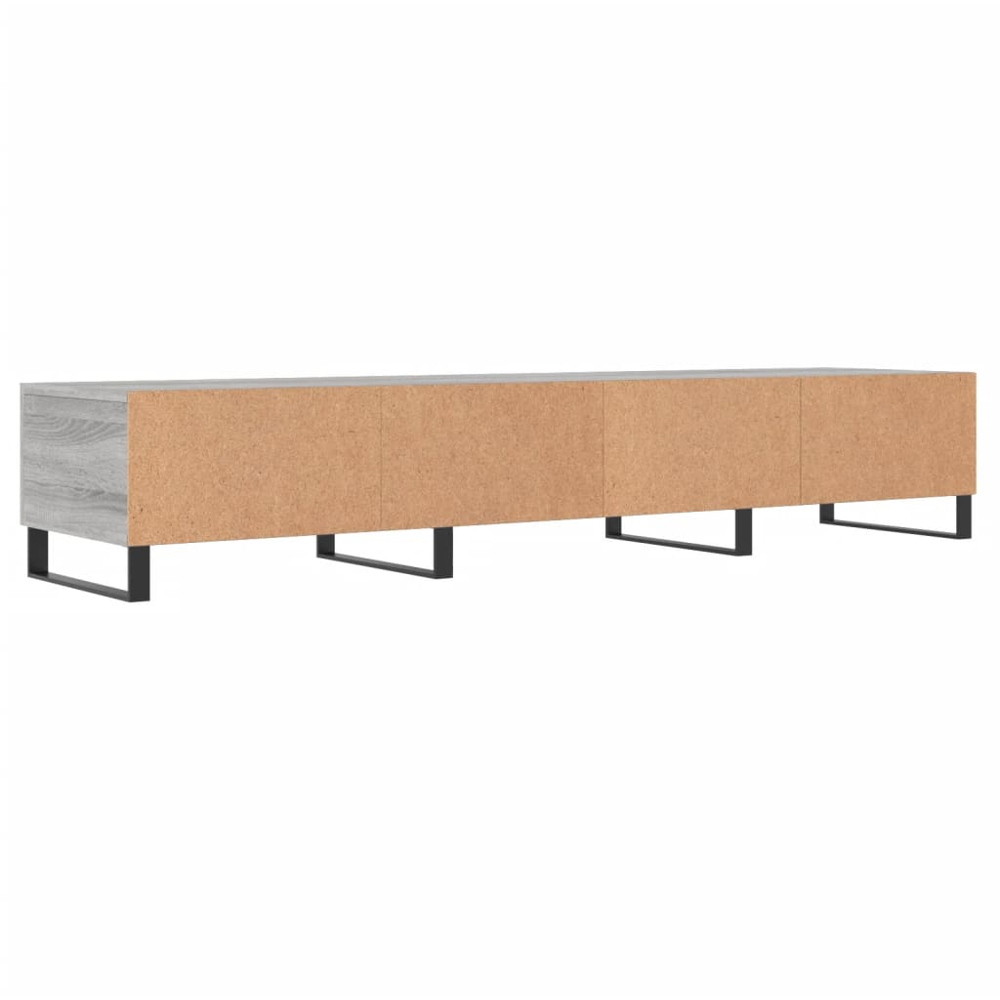 vidaXL 3 Drawer Grey Sonoma Wide TV Cabinet Image 8