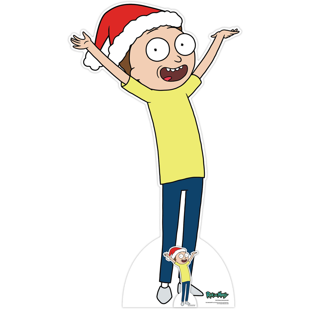 Star Cutouts Morty Smith Happy Christmas Rick and Morty Cardboard Cutout Image 1