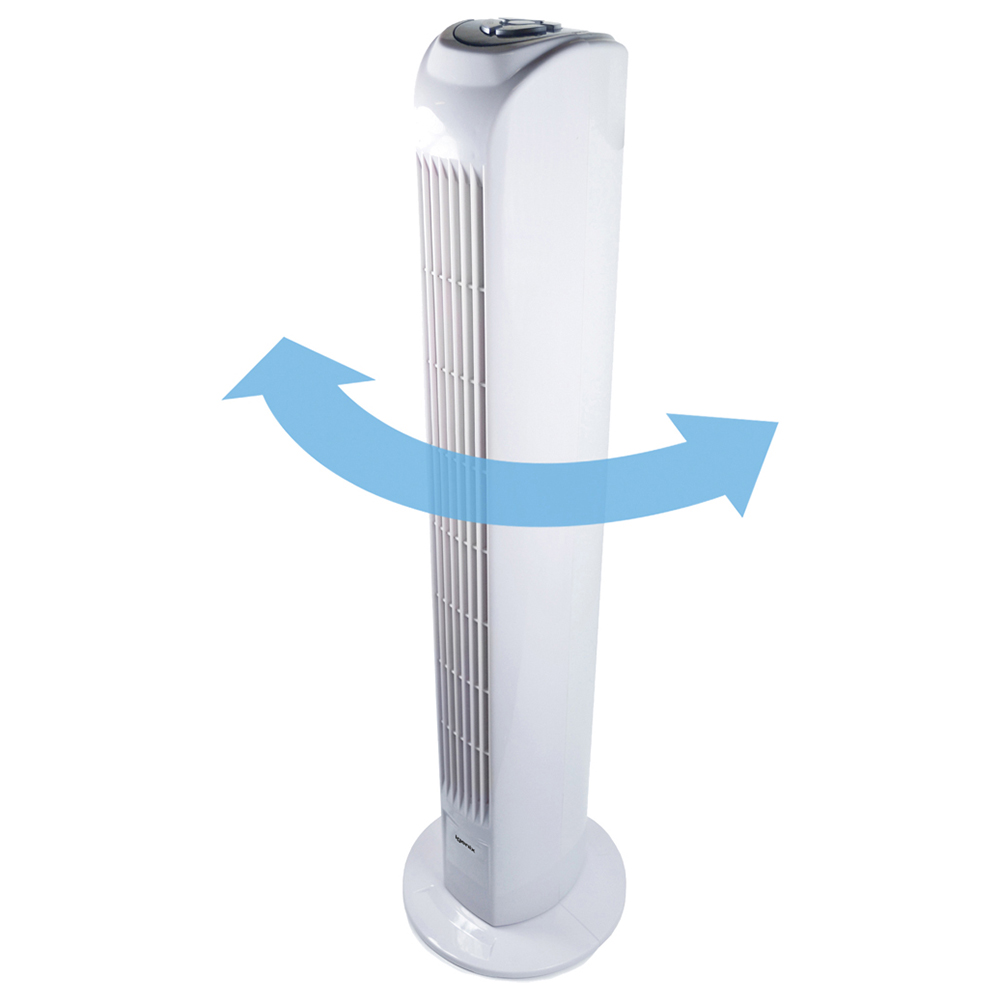 Igenix White Tower Fan with Timer 29 inch Image 6