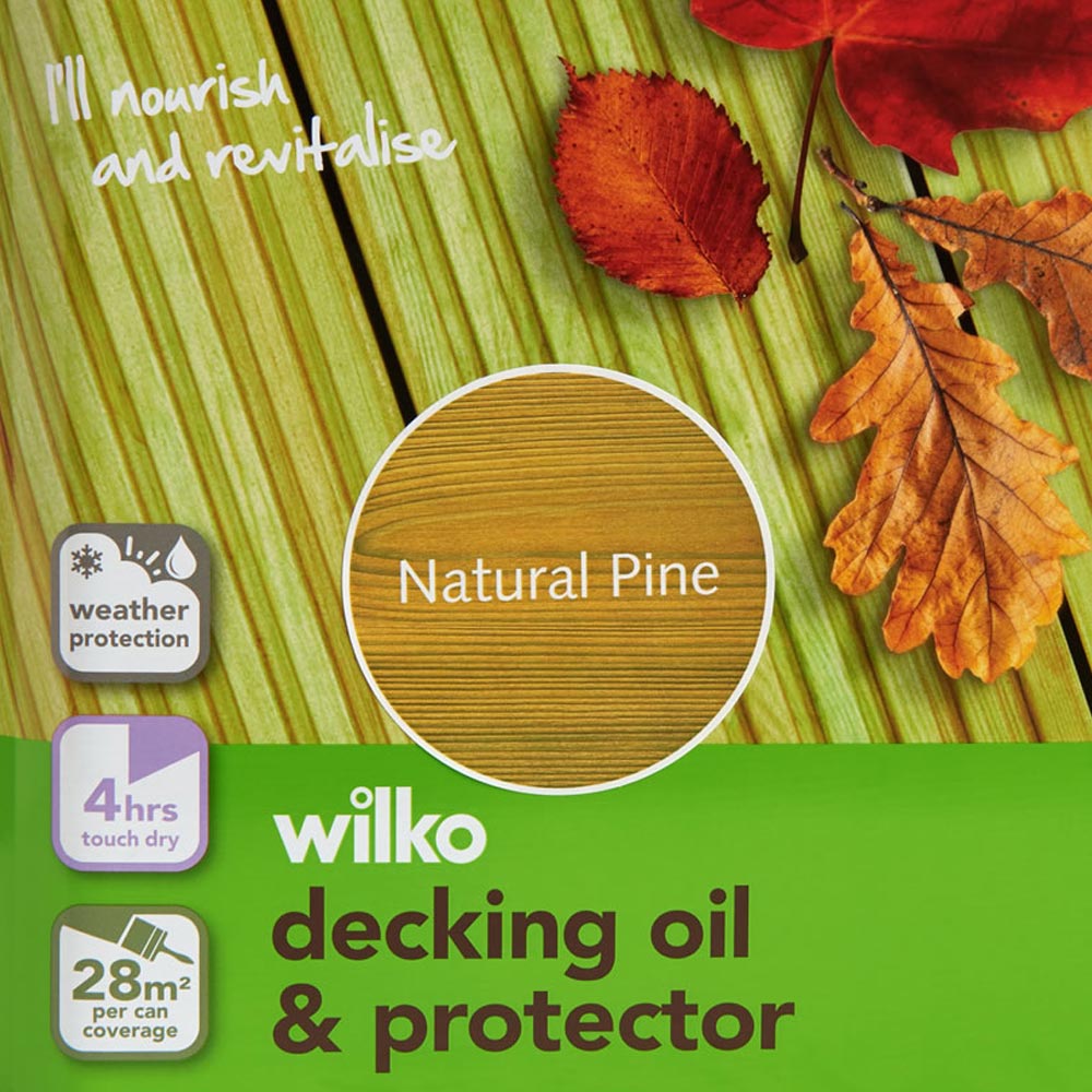 Wilko Natural Pine Decking Oil and Protector 2.5L Image 2