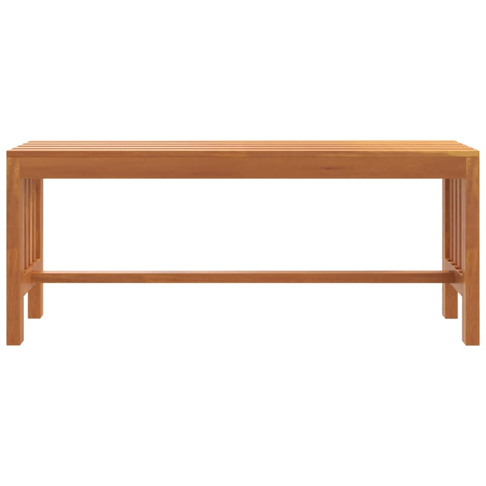 vidaXL 3 Seater Brown Solid Eucalyptus Wood Garden Bench Image 3