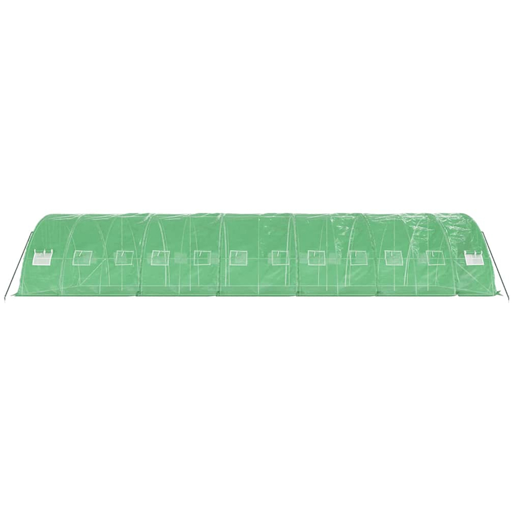 vidaXL Green Polyethylene Galvanised Steel Frame 39.3 x 16.4ft Greenhouse Image 4