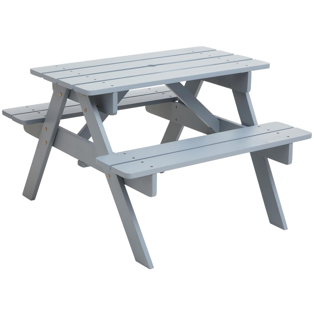 Premier Housewares Kids Brighton Wood Grey Picnic Bench Image 2