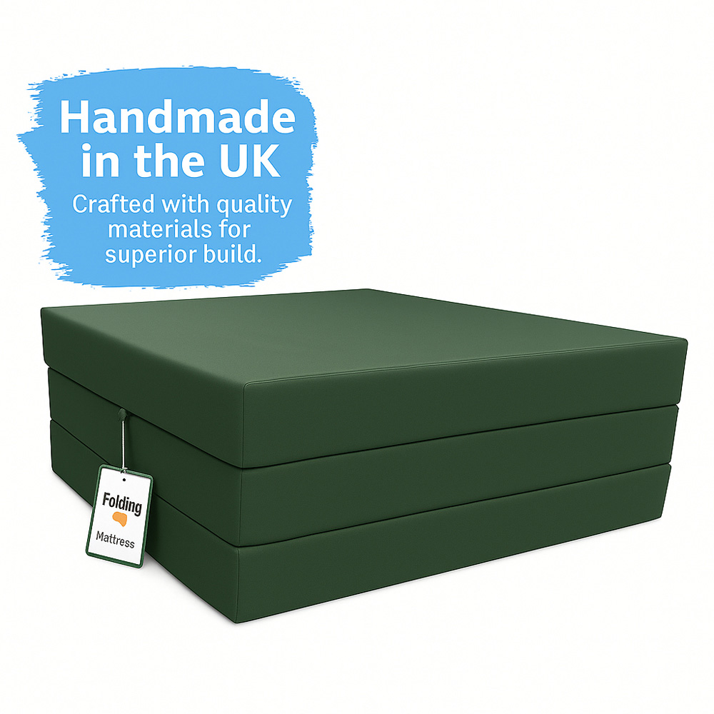 House Of Home Bottle Green Memory Foam Foldable Z Bed Image 3