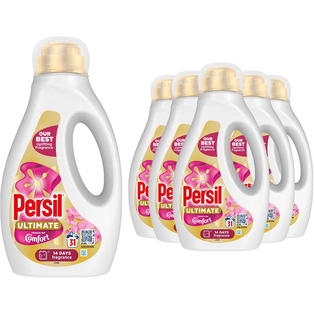 Persil Ultimate Touch of Comfort Liquid Detergent 31 Washes 837ml 6 Pack Image 1