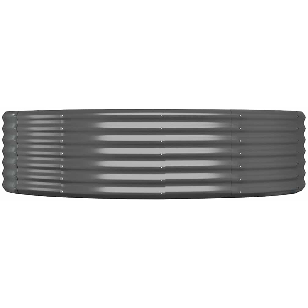 vidaXL Anthracite Galvanised Steel Raised Garden Bed 36 x 140 x 214cm Image 3
