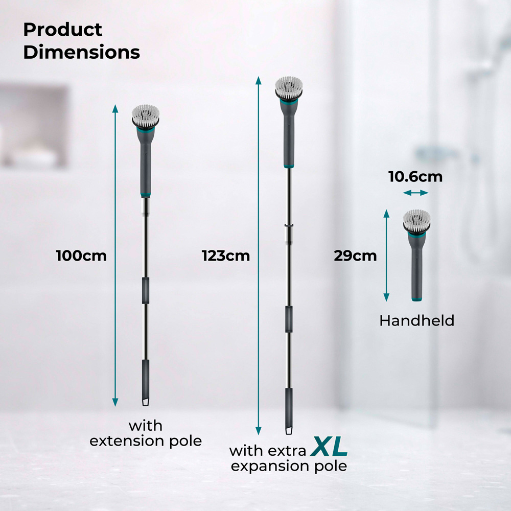 Tower Whiziwand XL Electric Cordless Spin Scrubber with 7 Interchangeable Heads Image 9