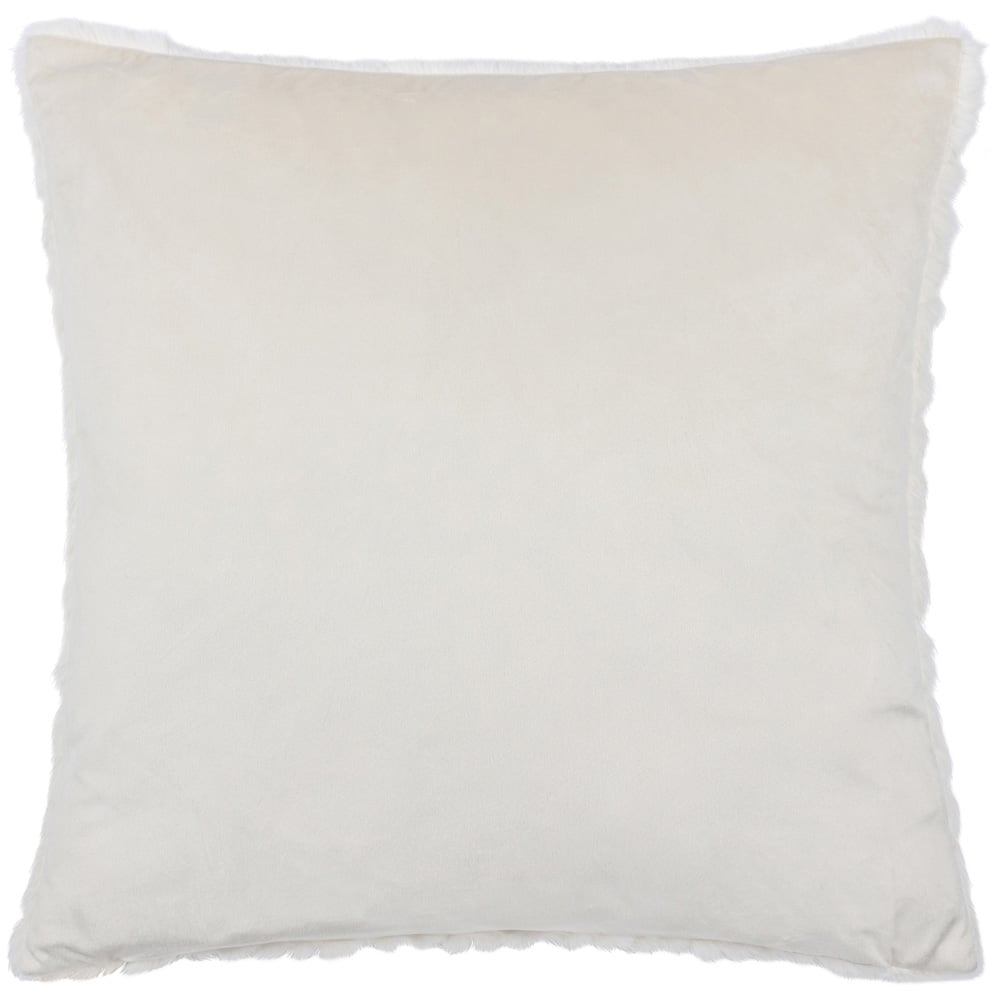 Paoletti Sonnet White Cut Faux Fur Cushion Image 3