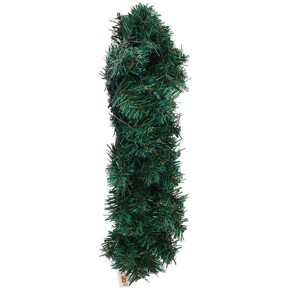 Living and Home Green Heart Shaped Artificial LED Door Wreath 42cm Image 4