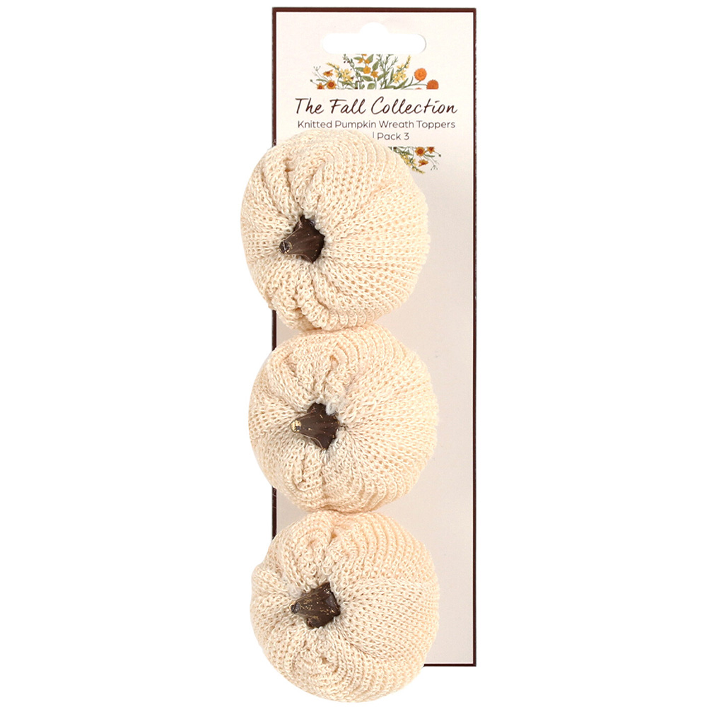 The Fall Collection Knitted Pumpkin Wreath Toppers Image 2