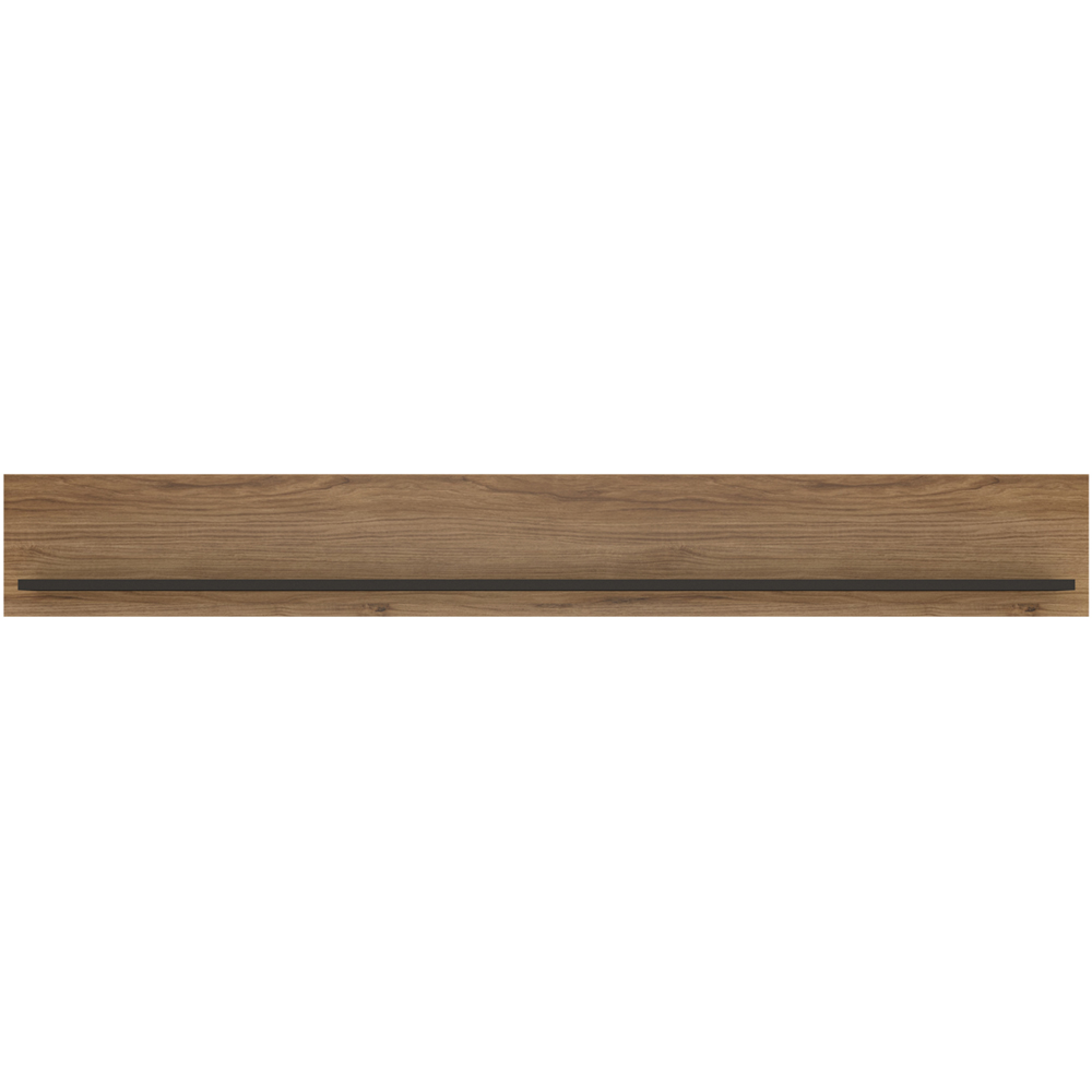 Florence Brolo 167cm Walnut Dark Panel Wall Shelf Image 3