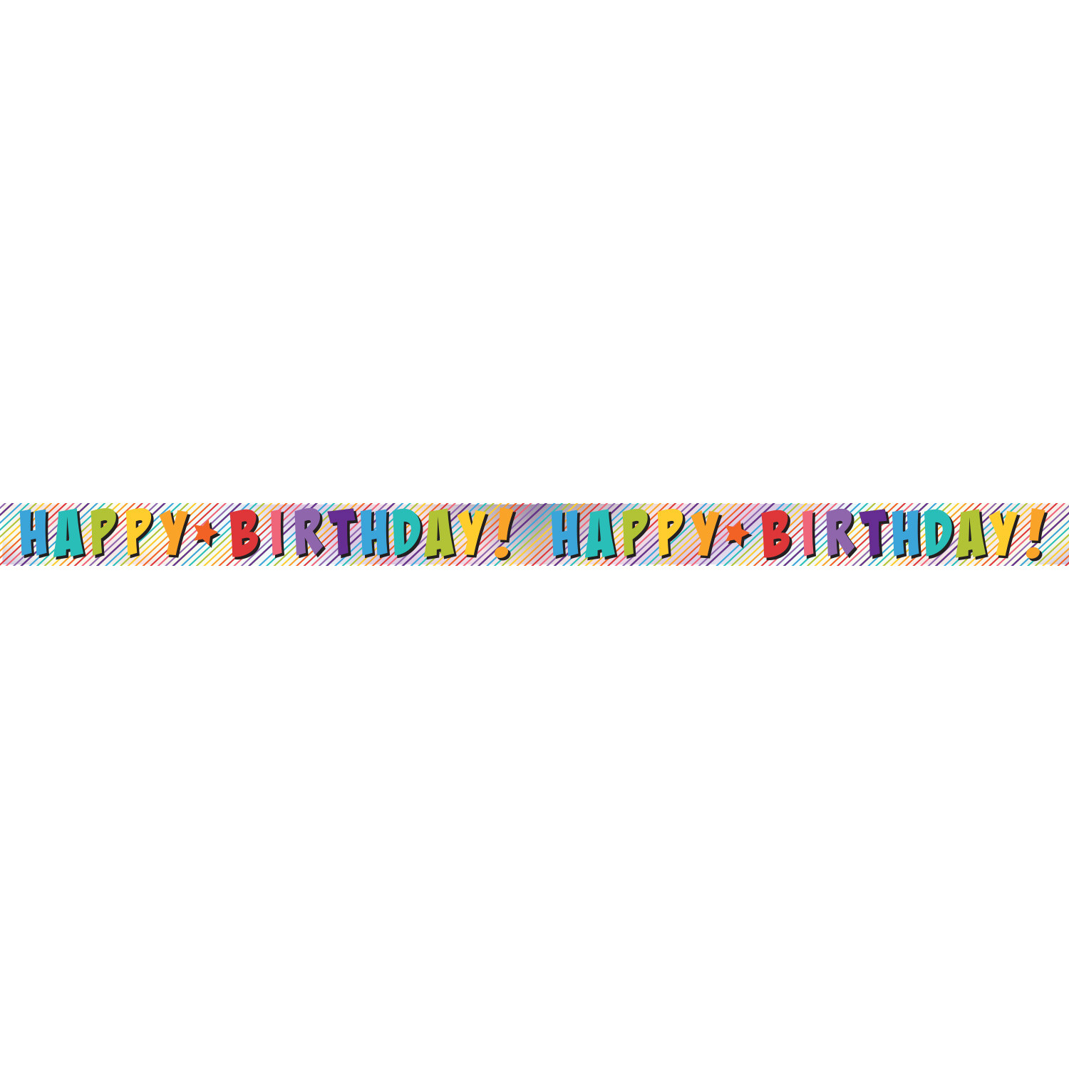 Happy Birthday Silver Foil Banner Image