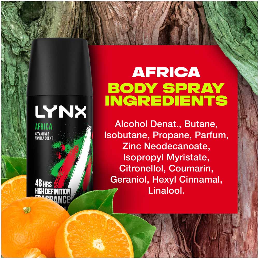 Lynx Africa Deodorant Body Spray 35ml Image 4