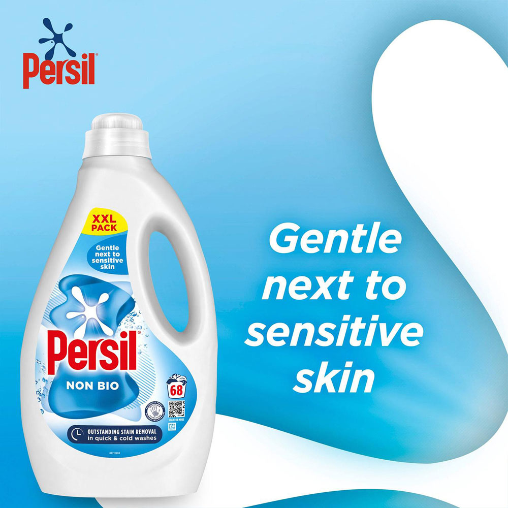 Persil Non Bio Liquid Detergent XXL 68 Washes 1.836L 5 Pack Image 6
