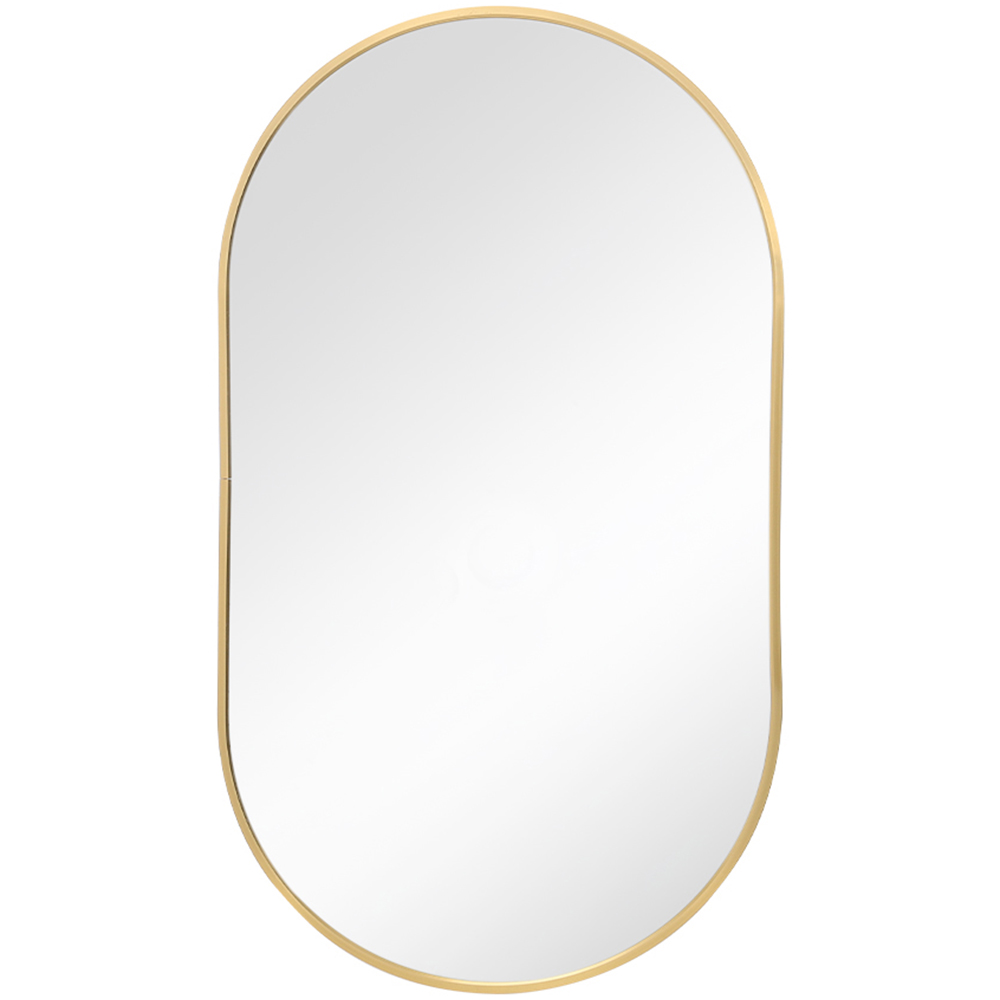 Living and Home Oval Wall Mount Vanity Mirror 40 x 70cm Image 1