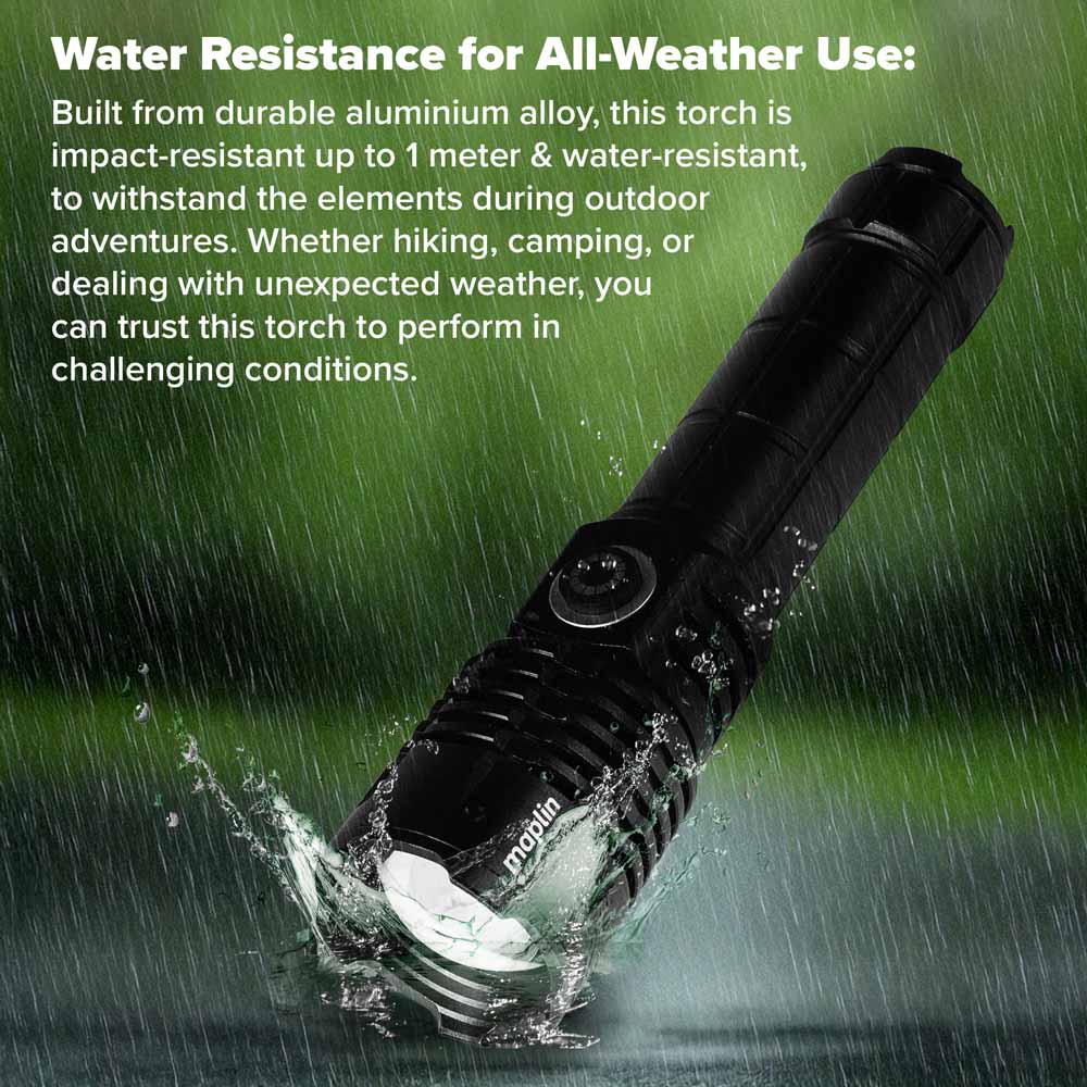 Maplin LED Torch with USB-C Rechargeable Battery Image 4