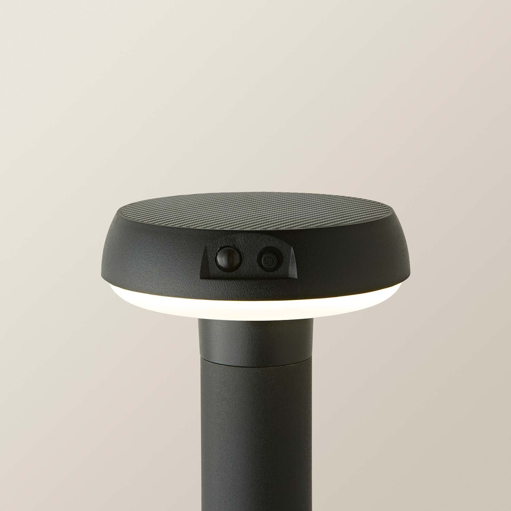 ValueLights Matte Black Solar LED Outdoor Bollard Light with PIR Motion Sensor Image 5