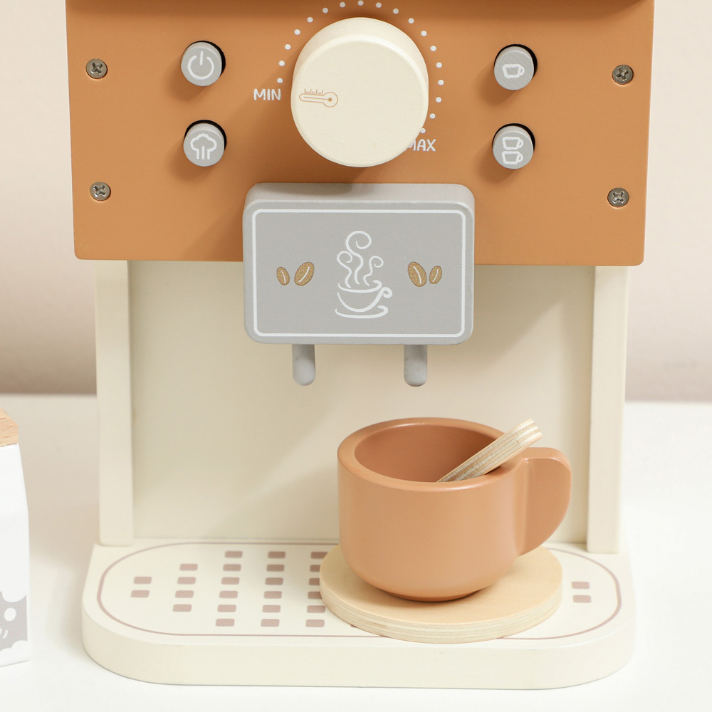 Tommy Toys AIYAPLAY Kids 11 Piece Coffee Machine Pretend Play Set Image 3