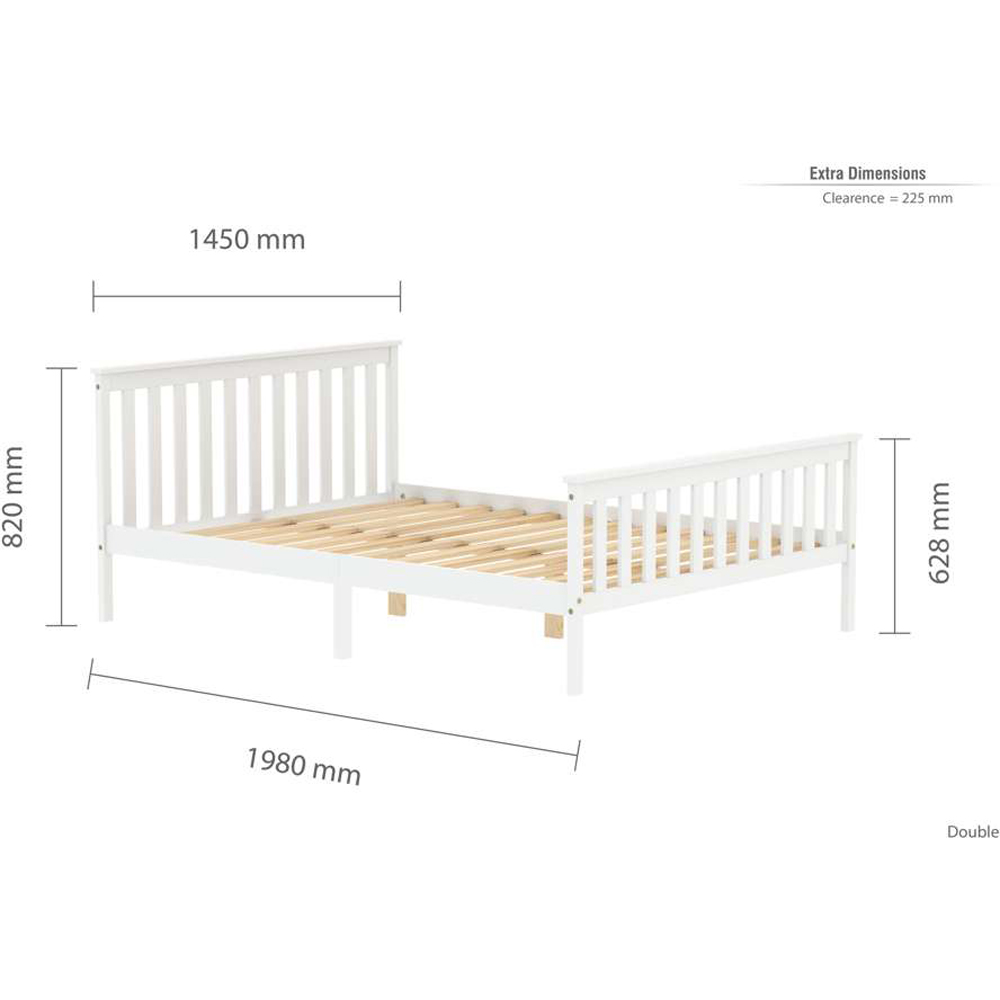 Oxford Double White Bed Image 7