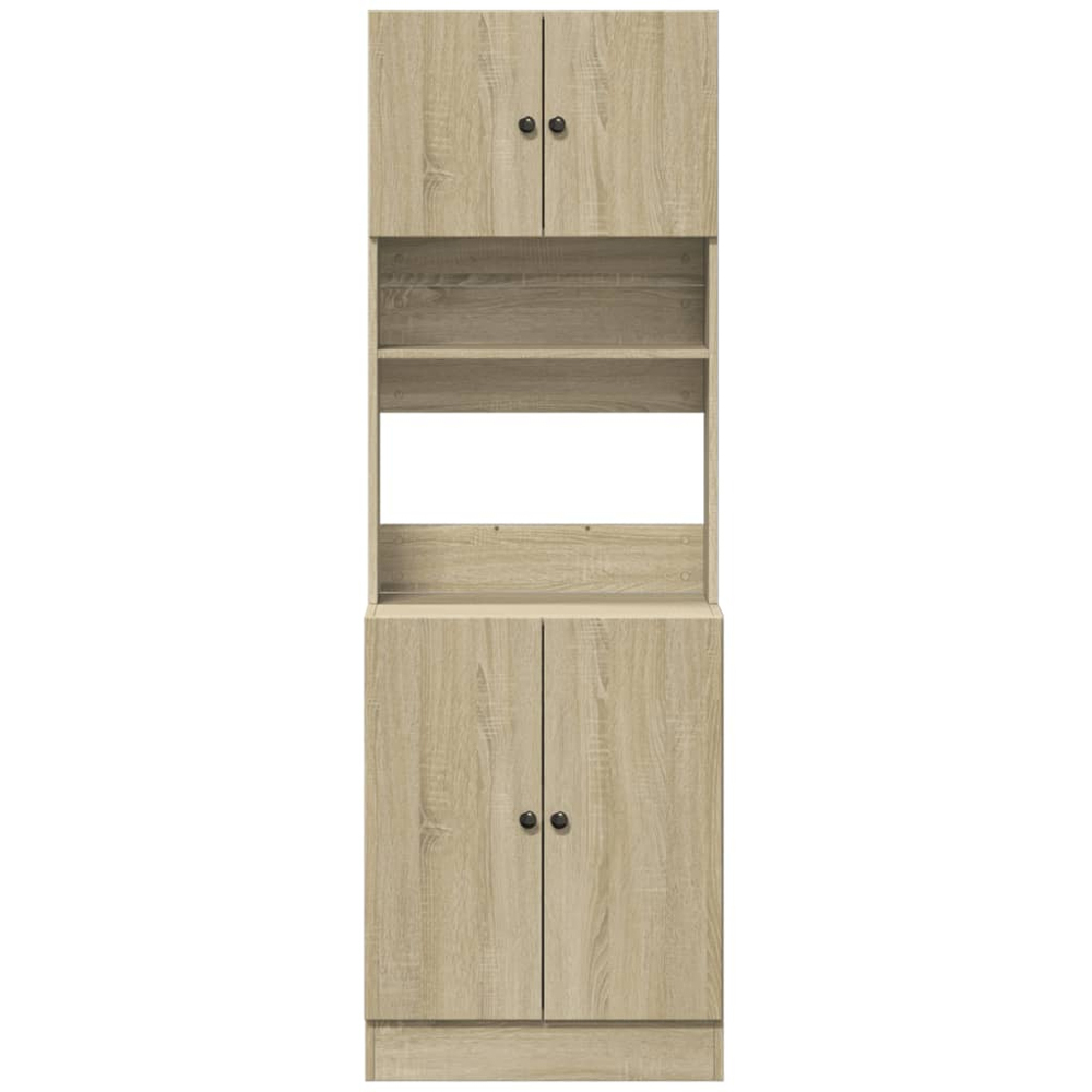 vidaXL 4 Door 2 Shelf Sonoma Oak Kitchen Cabinet Image 3
