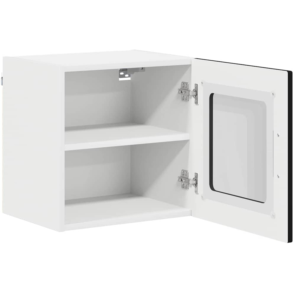 vidaXL Kalmar Single Glass Door Black Wall Mounted Kitchen Cabinet Image 5