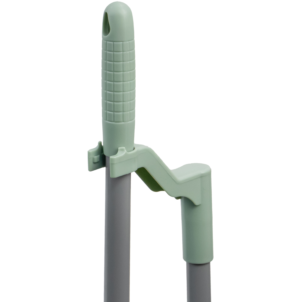JVL Green Long Handle Dust Pan and Brush Set Image 6