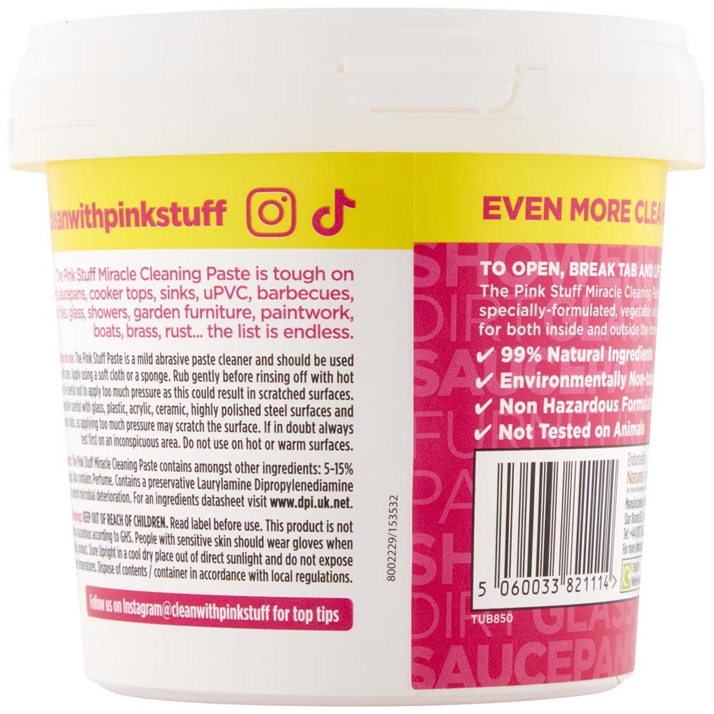 The Pink Stuff Miracle Cleaning Paste 850 g Ideal for all types of surfaces