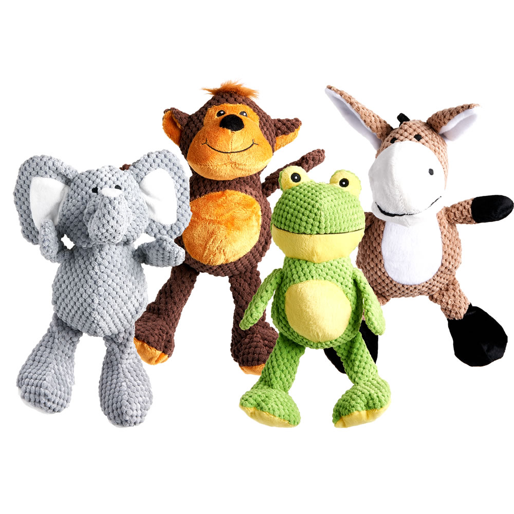 Single Wilko Plush Dog Toy in Assorted styles Image 1