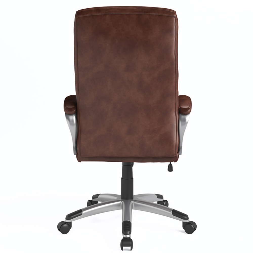 Alphason Hampton Brown Leather Office Chair Image 5