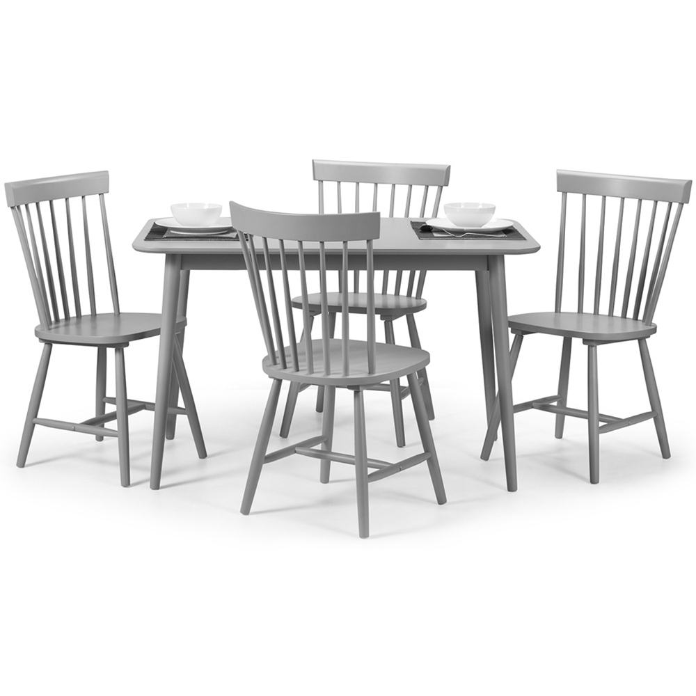 Julian Bowen Torino Set of 4 Grey Chairs Image 4