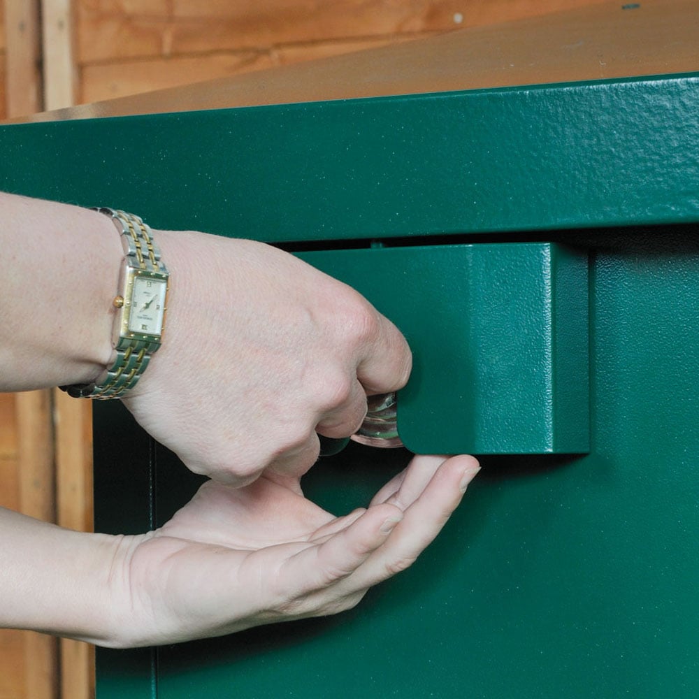 Asgard Access 7 x 4ft Double Door Cream Bike Storage Shed Image 8