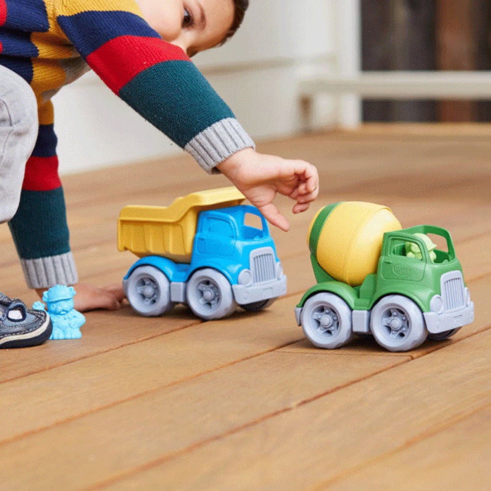 BigJigs Toys Yellow and Blue Dumper Truck Image 2