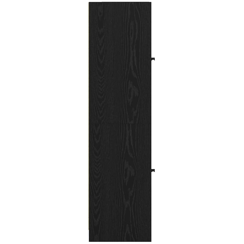 vidaXL 2 Door Black Oak Tall Slim Highboard Image 6
