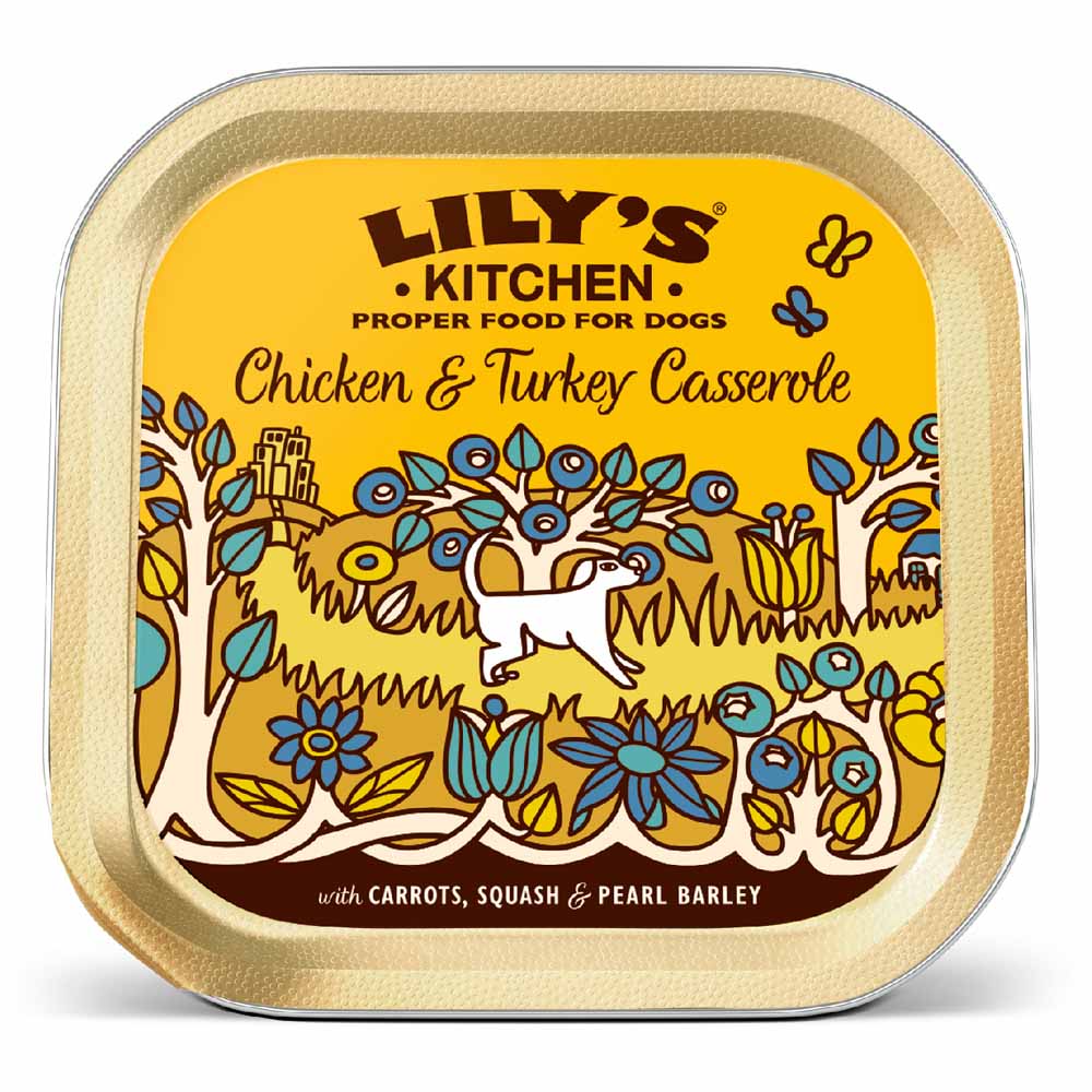 Lily's  Chicken & Turkey Casserole Dog Food Tray 150g Image 1