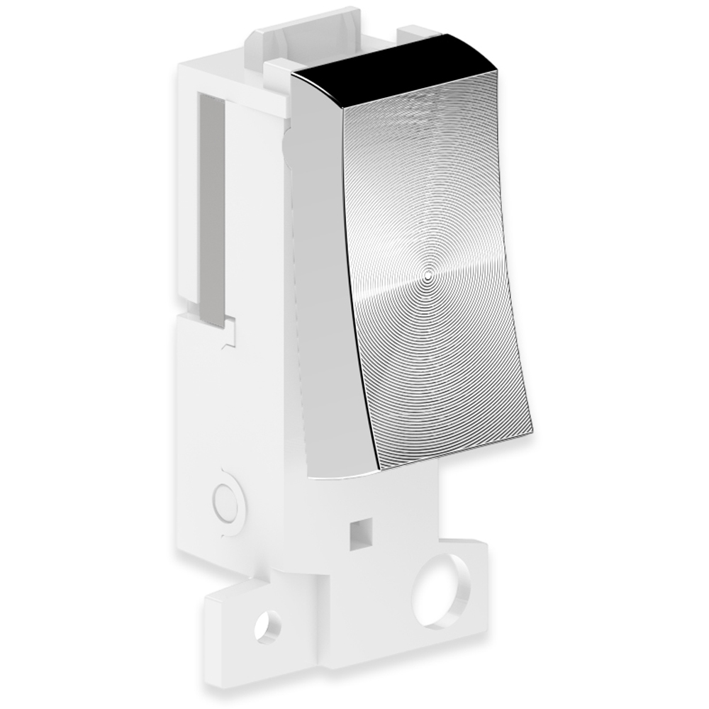 ENER-J Satin Chrome Click Scolmore Grid Switch Image 1