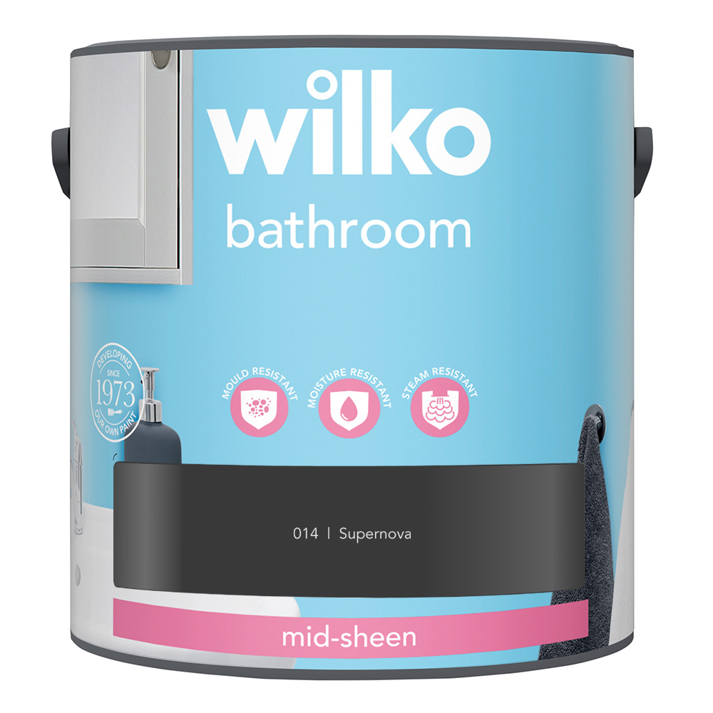 Wilko Bathroom Supernova Mid Sheen Emulsion Paint 2.5L Image 2