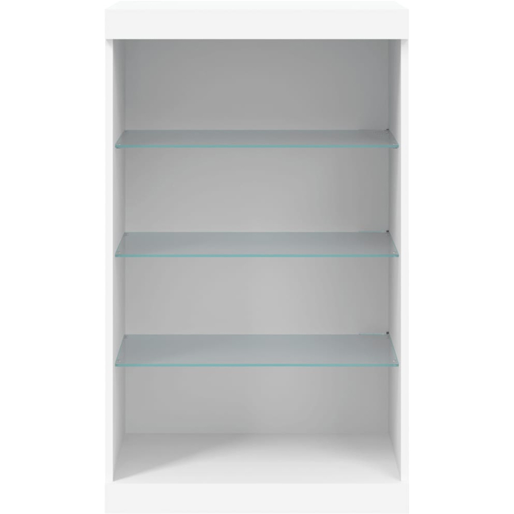 vidaXL 4 Shelf White LED Sideboard Image 5