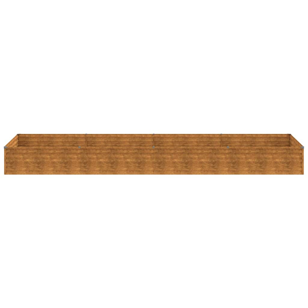 vidaXL Rusty Corten Steel Raised Garden Bed 36 x 387 x 100cm Image 3