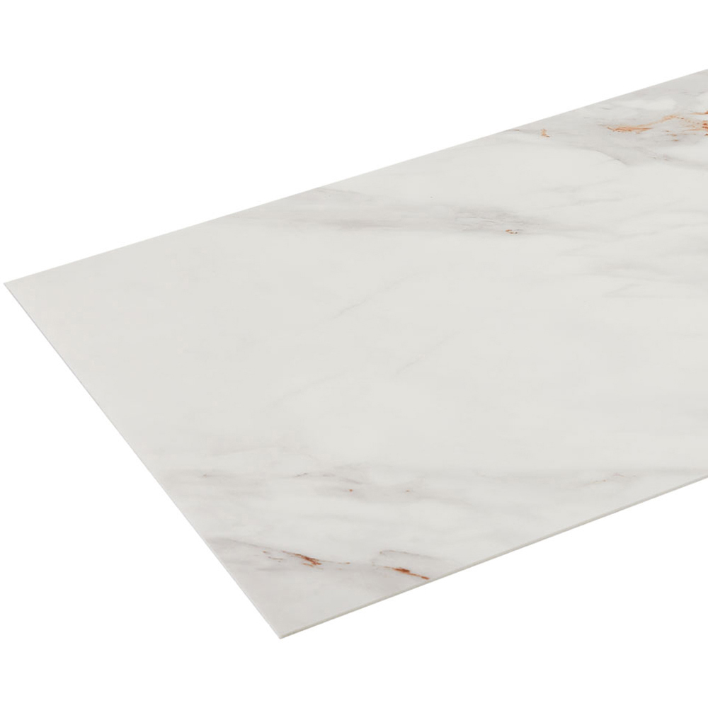 Living and Home Marble Patterned Calacatta White and Orange PVC Self Adhesive Wall Sticker 10 Pack Image 5