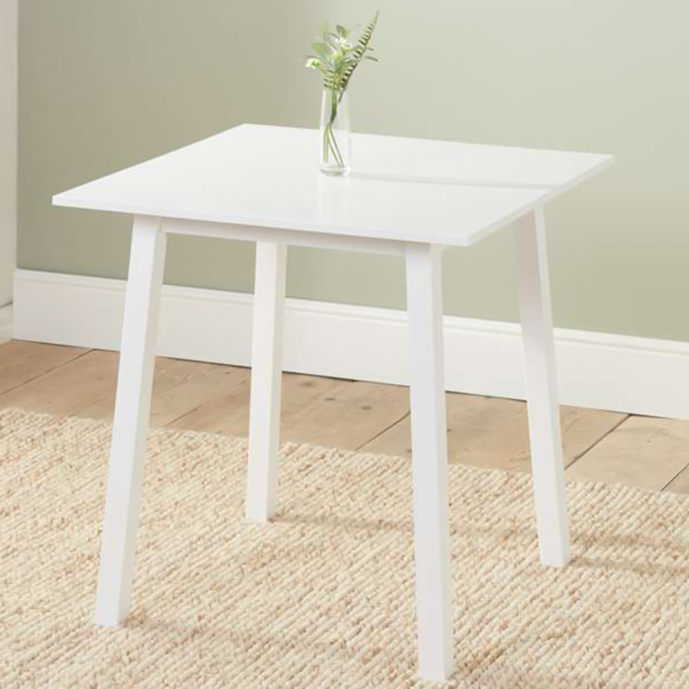 Stonesby 2 Seater Square Dining Table White Image 1
