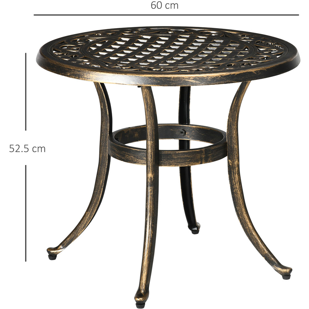 Outsunny Industrial Side Table Brown Image 5