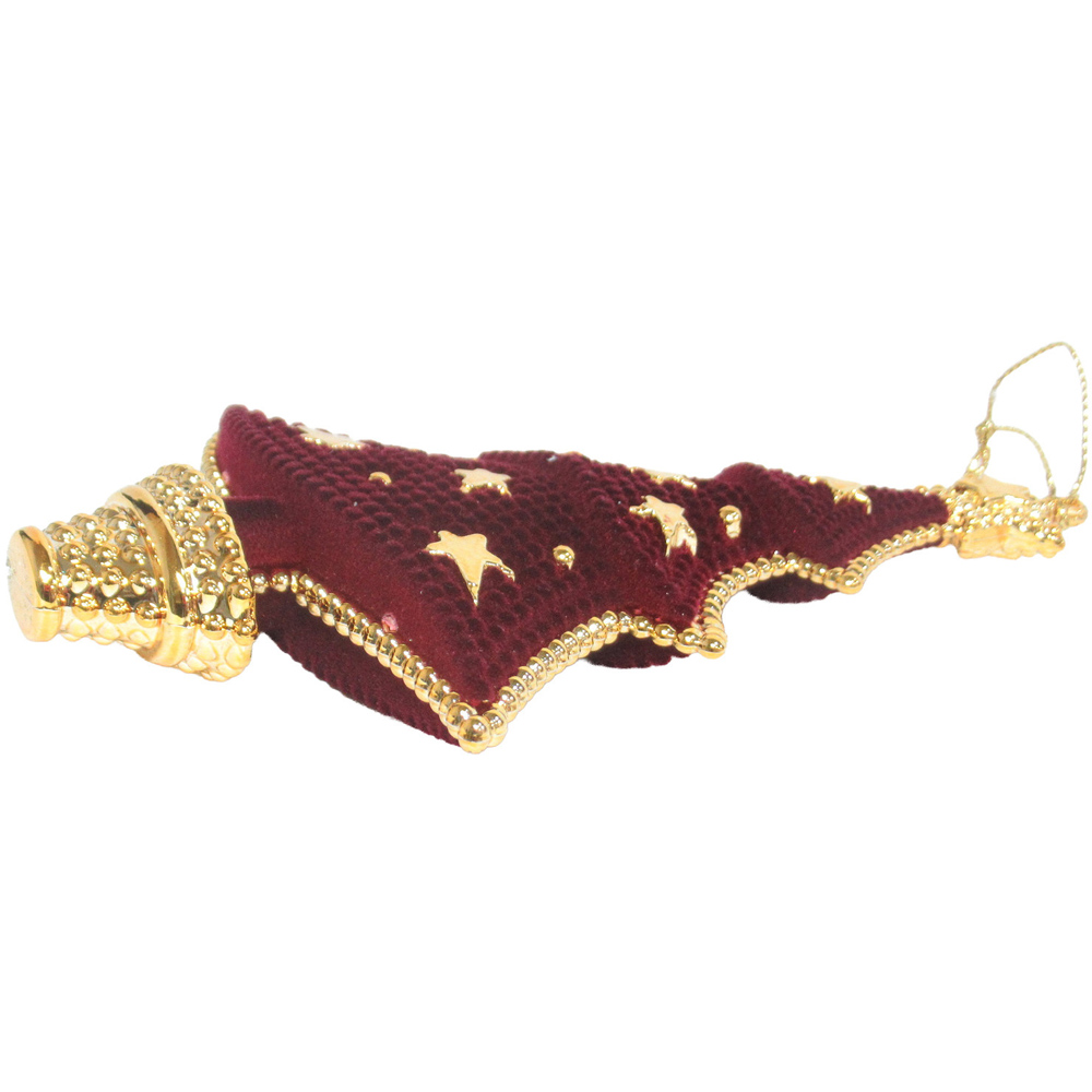 Burgundy and Gold Hanging Tree Decoration Image 7