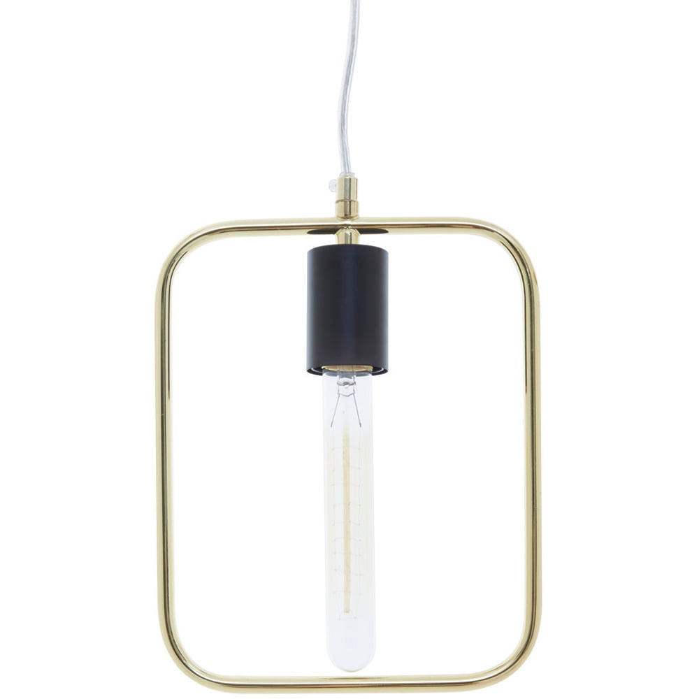 Premier Housewares Lavis Black and Gold Finish Pendant Light Image 3