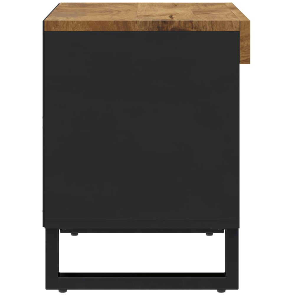 vidaXL Single Shelf Honey Brown Solid Mango Wood TV Cabinet Image 4