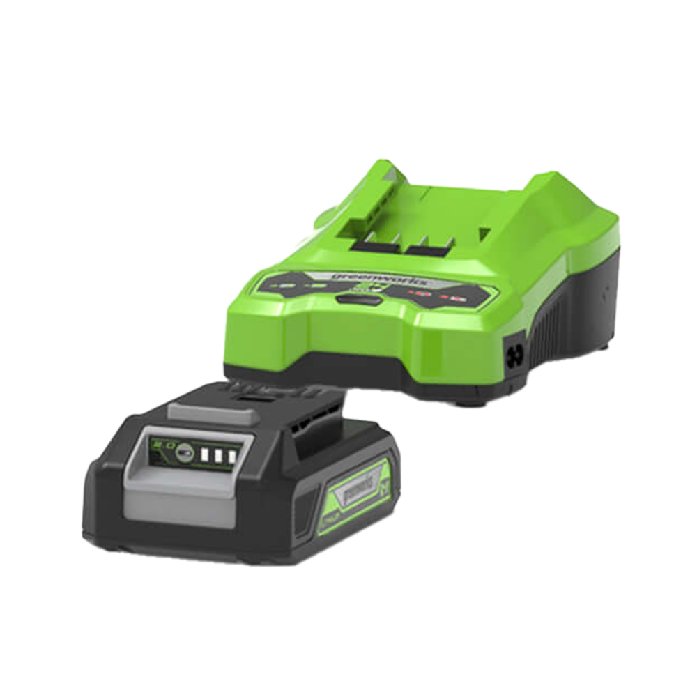 Greenworks GWGD24LM33K2 24V Hand Propelled 33cm Rotary Lawn Mower Image 3