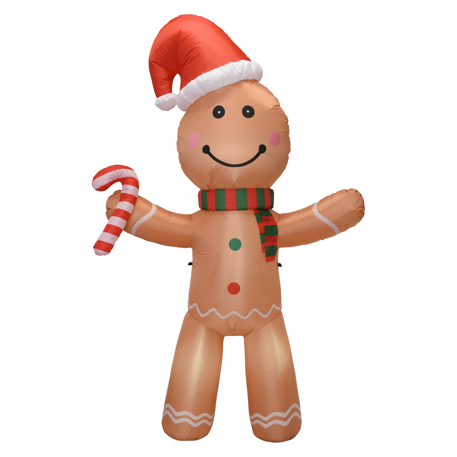 Festive Inflatable Gingerbread Man Brown Image 2